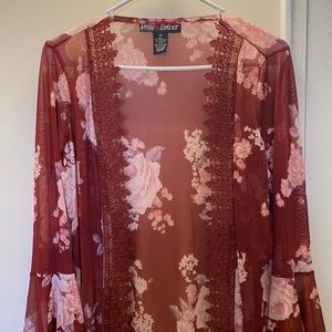 Polly & Esther Red Robe Size M